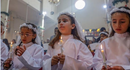  قدّاس عيد الميلاد من غزة